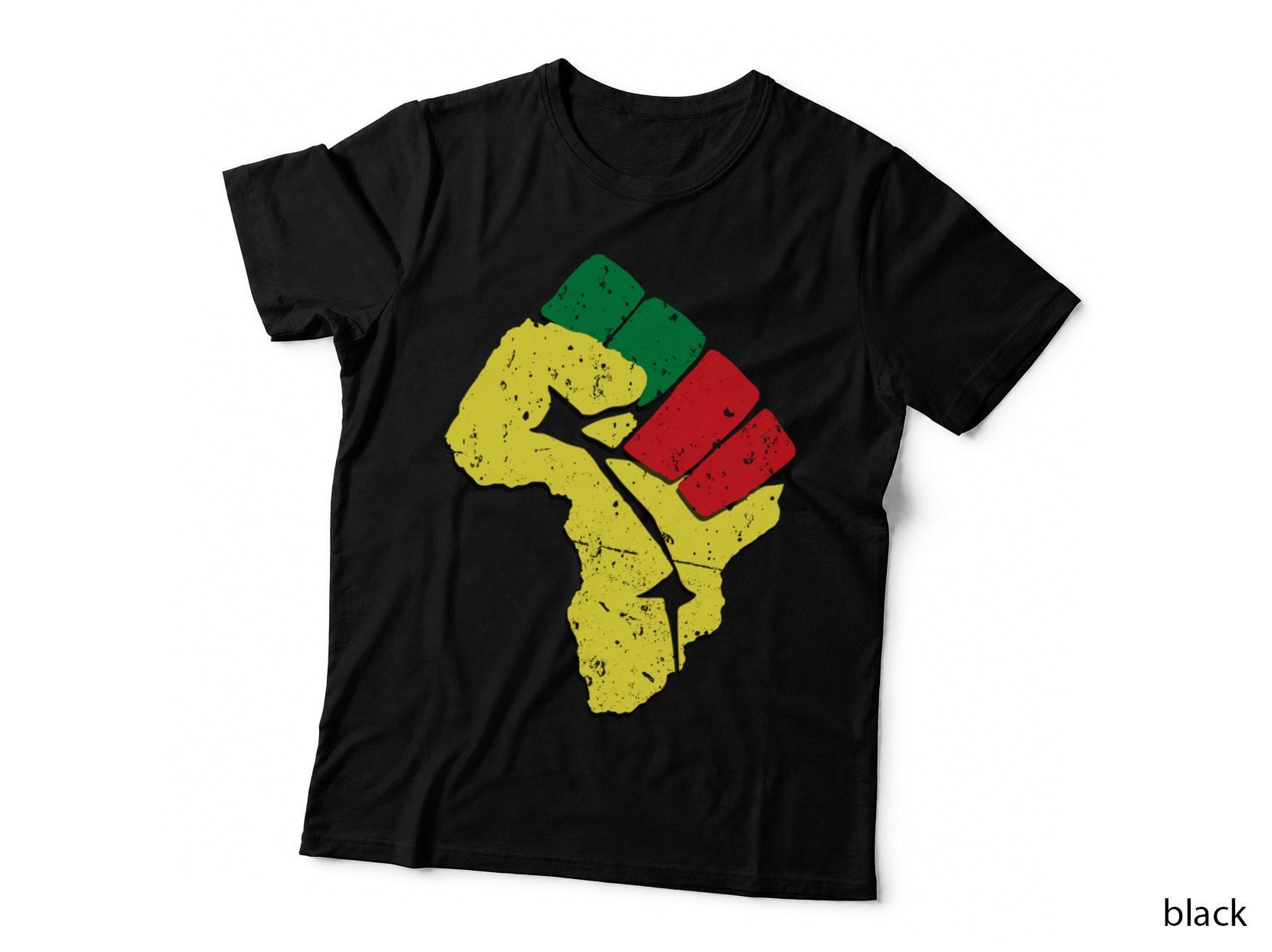 Black History Hoodie Pan African Flag Colors Resist Fist Pullover Hoodie T-Shirt