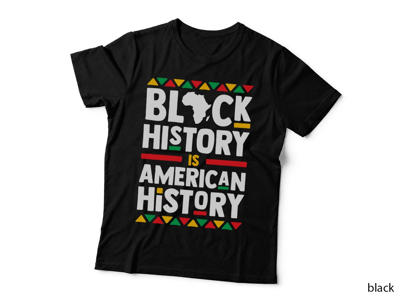 Black History Is American History African Dashiki T-Shirt