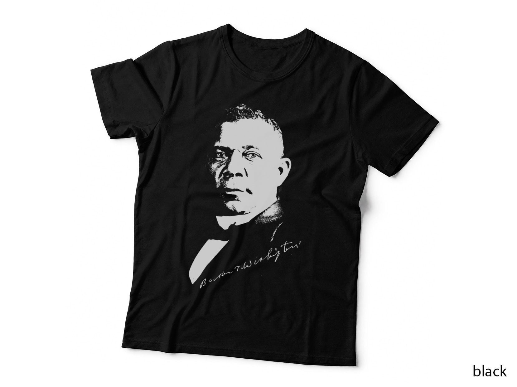 Black History Month Booker T Washington Silhouette T-Shirt