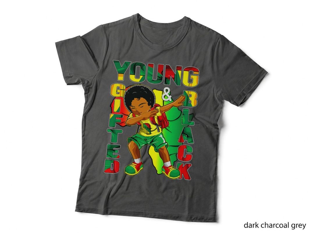 Black History Month Decorations Top Young Gifted Black Boys T-Shirt