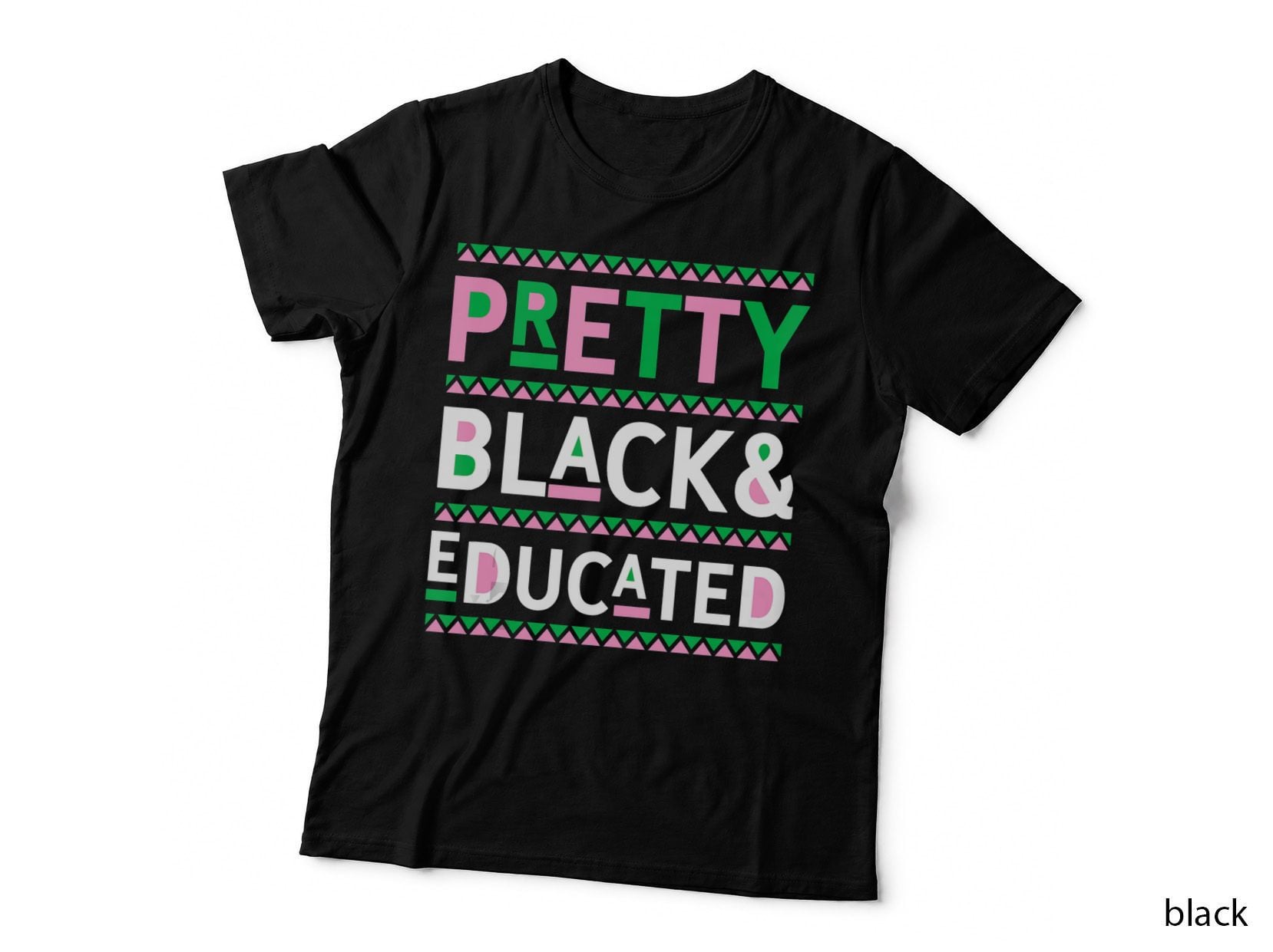 Black History Month Gifts Pretty Black and Educated Top T-Shirt