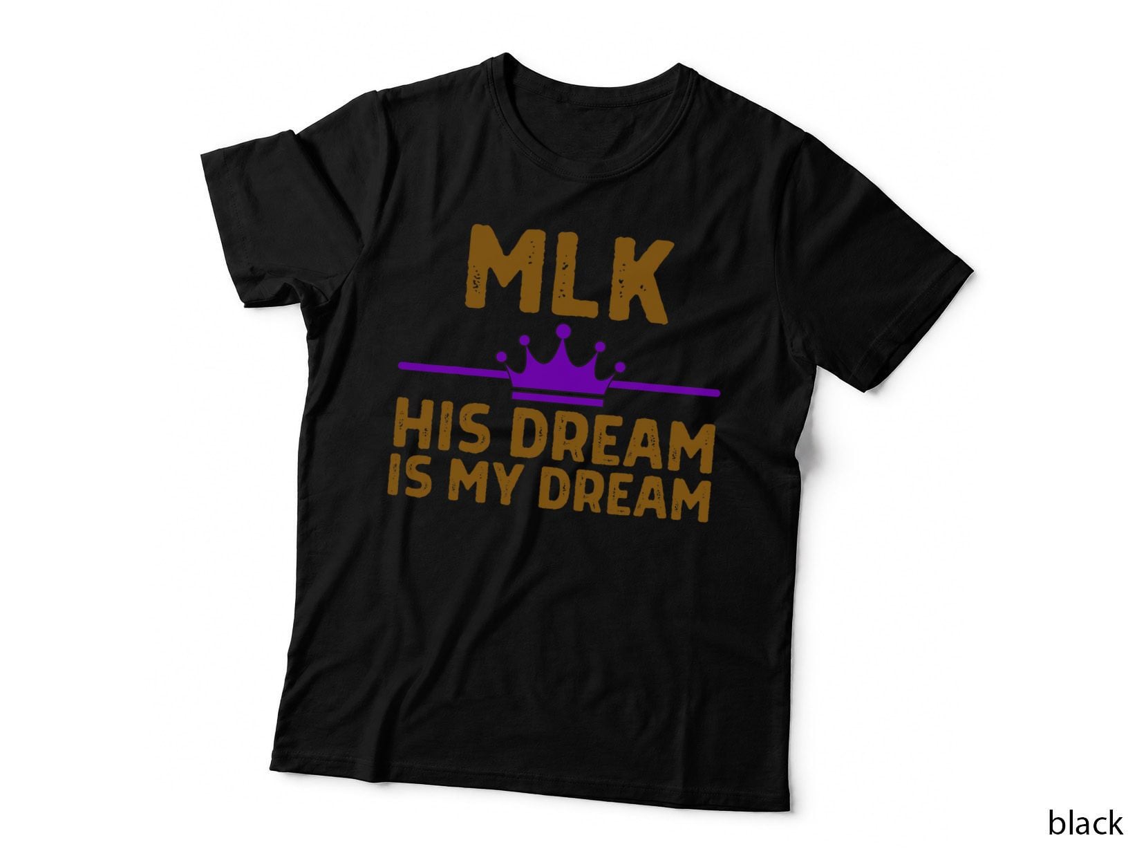Black History Month Mlk His Dream My Dream Purple Melanin T-Shirt