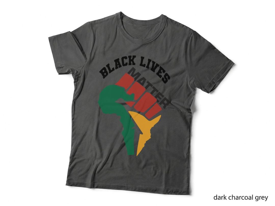 Black Lives Matter Black History Month T-Shirt, Africa Map in Fist Graphic Tee