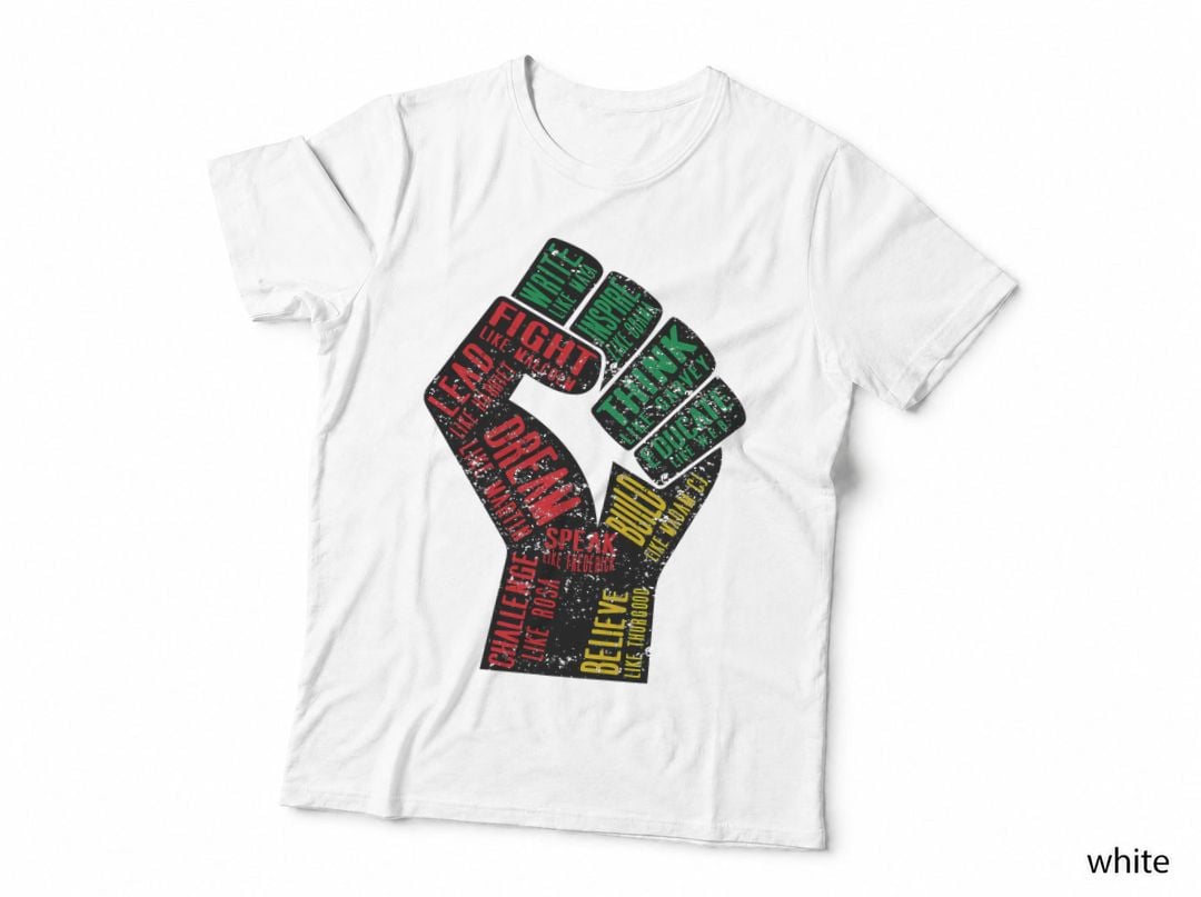 Black Power Fist Inspirational Black Leaders Black History T-Shirt