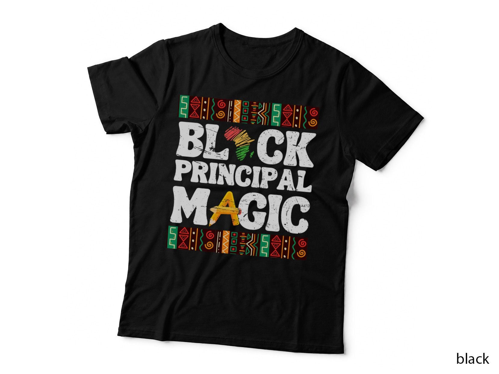 Black Principal Magic African American Black History Month T-Shirt