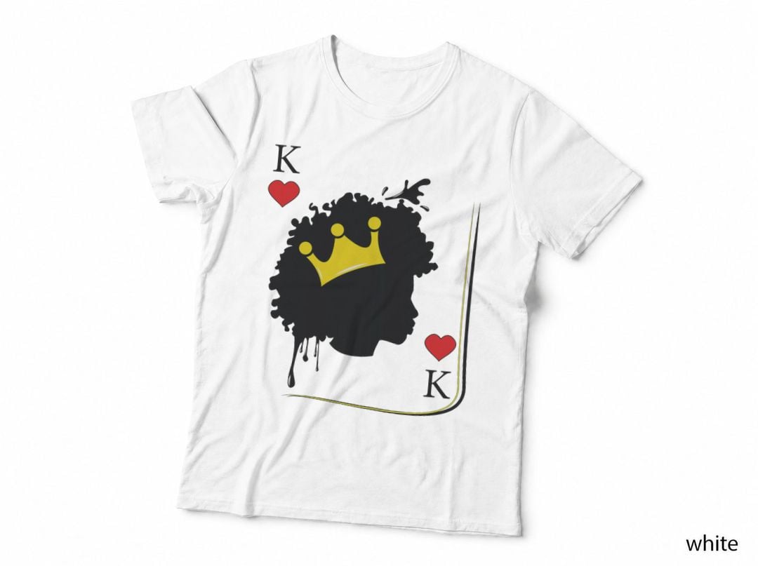 Black Queen of Hearts Black History Month Matching Couple T-Shirt