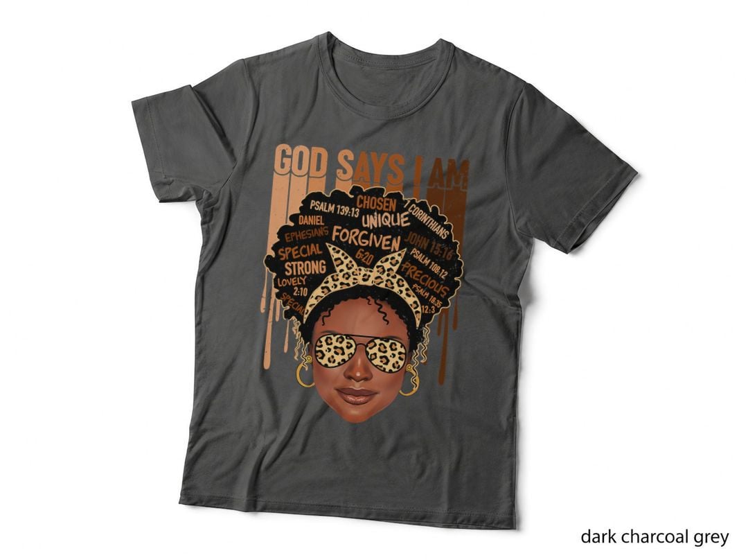 God Says I Am Melanin Black Girl Queen Black History African, Kids Gift T-Shirt