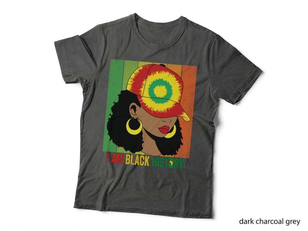 I AM BLACK History Women Girls Black Queen Month History T-Shirt