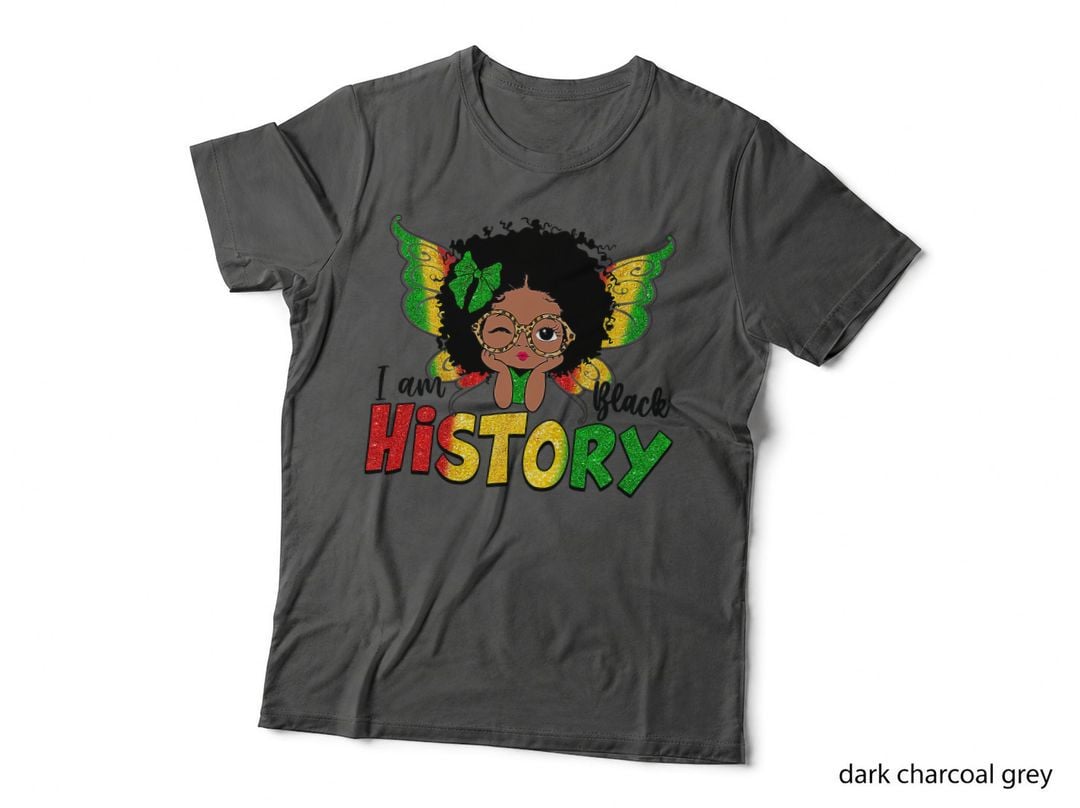 I Am Black History Month African American Kids Girl Queen T-Shirt