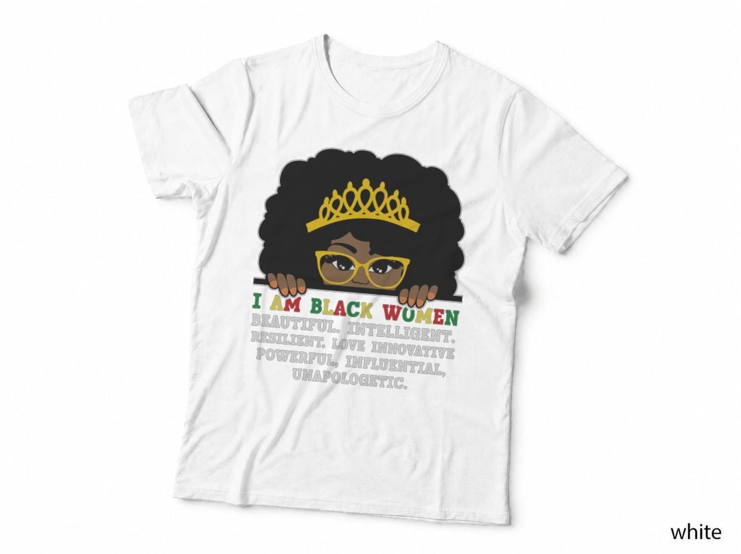 I Am Black Women Queen Girls - Black History Month Pullover Hoodie T-Shirt