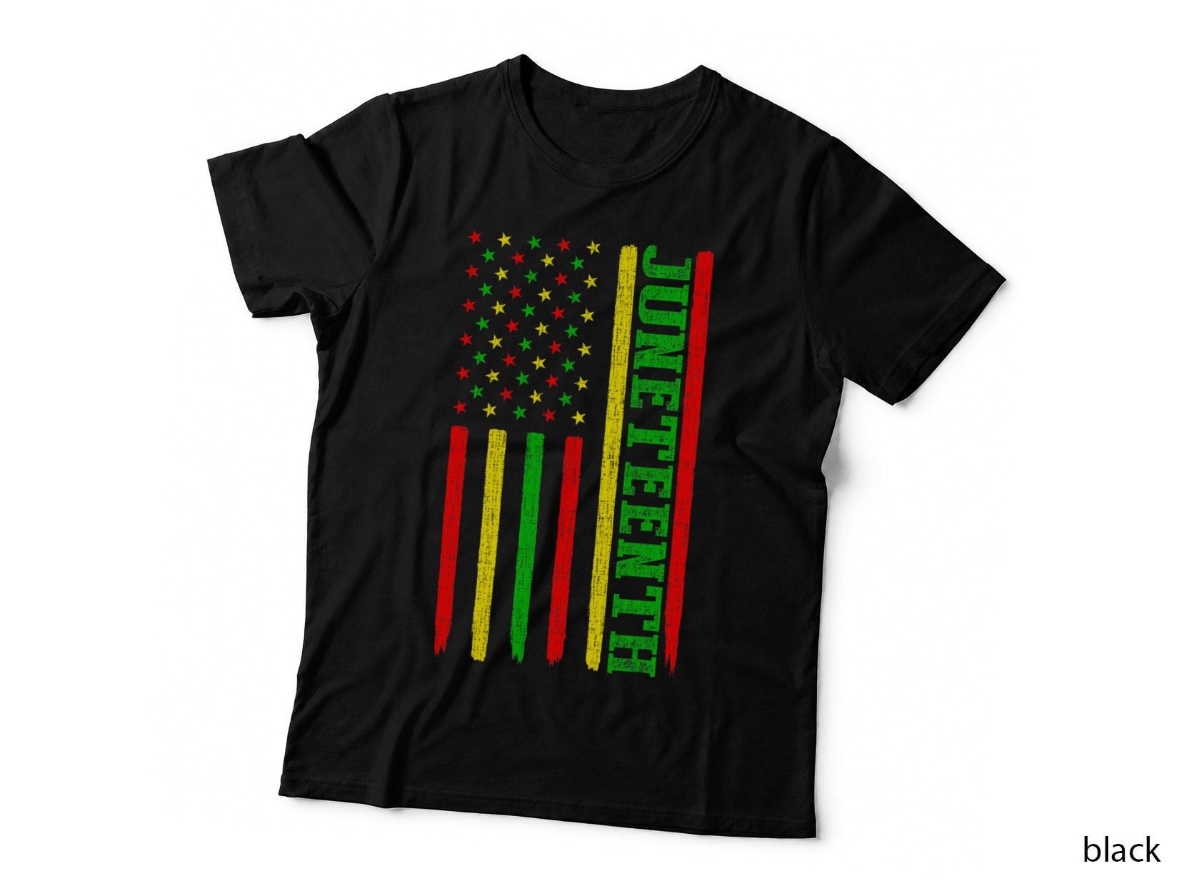 Junenth in a Flag Black History Day June 19th 1865 T-Shirt