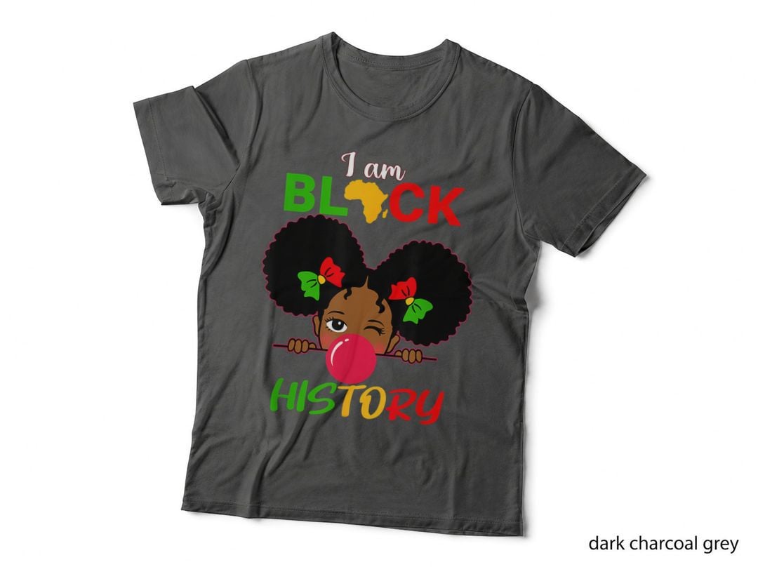 Kids I Am Black History Girl Little Melanin Princess Toddler T-Shirt