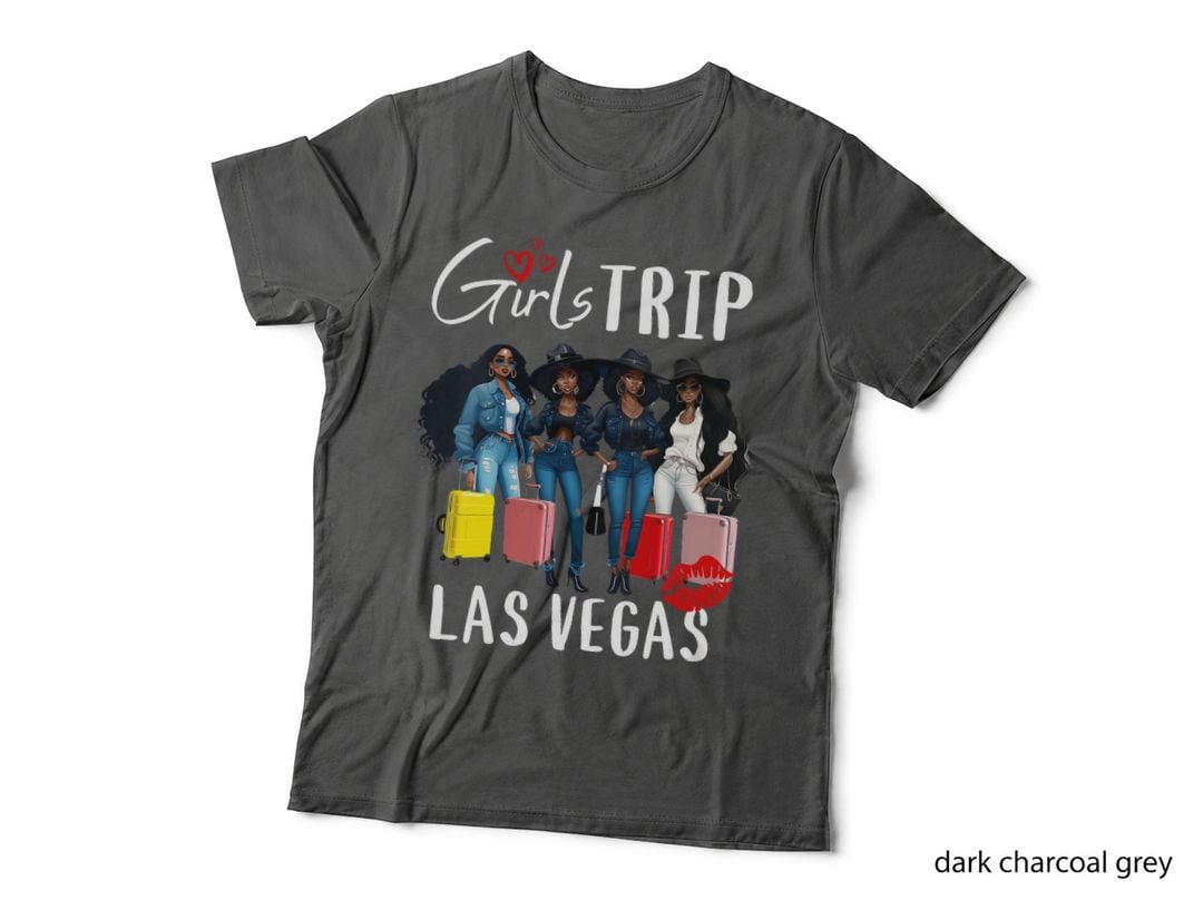 Las Vegas Melanin Black Women Girls Trip Birthday Fun Vacay T-Shirt