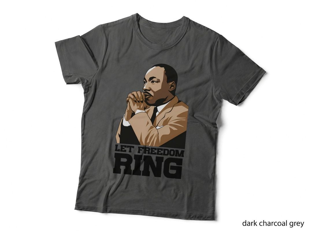 Let Freedom Ring Hunting T-Shirt, MLK Praying Graphic Tee, Hunting Lover Shirt