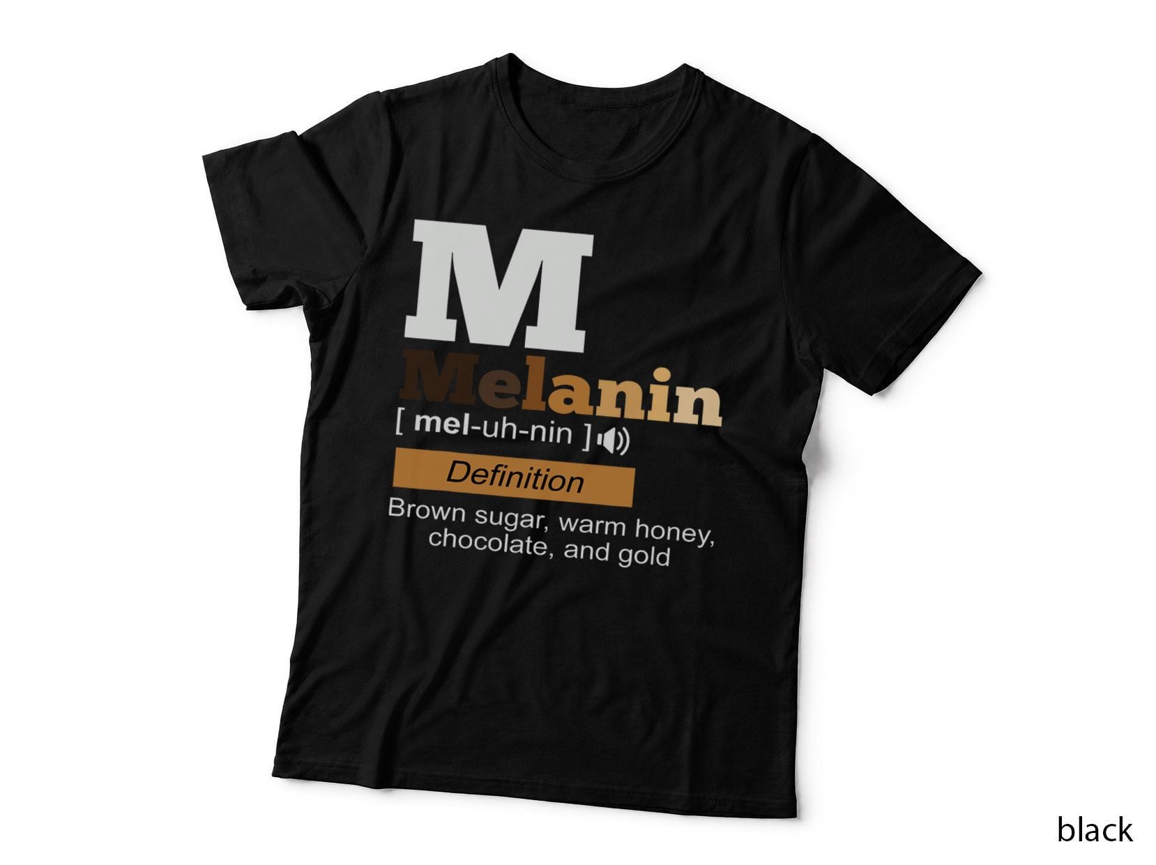 Melanin Definition Black History Month BLM African American T-Shirt
