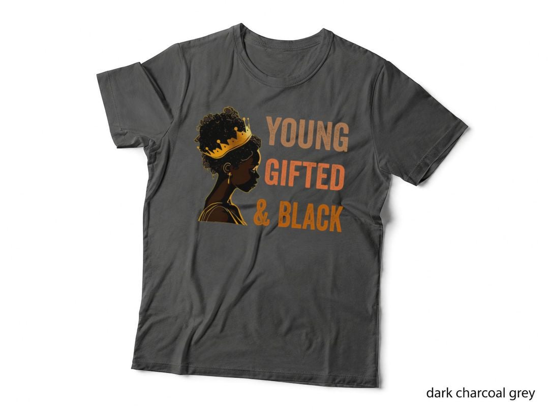 Young Gifted & Black African American History Girl Youth T-Shirt