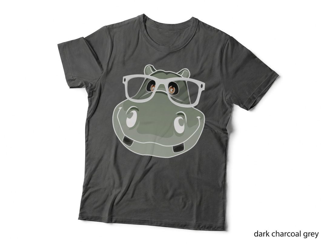 Cool Hippo for Men Women Toddler Reading Hippopotamus Zoo T-Shirt