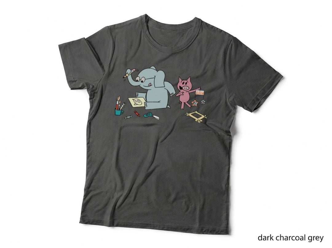 Elephant and Piggie Book Buddies, Cartoon Pals, Reading Time T-Shirt