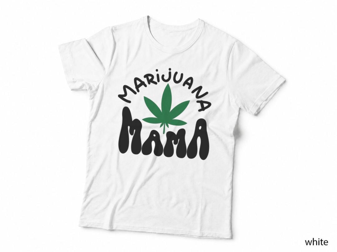Marijuana Graduation T-Shirt, Green Cannabis Leaves Circle Grad Tee