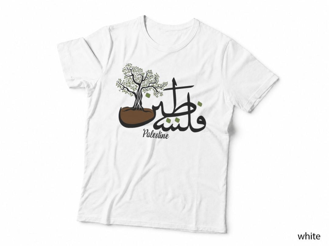 Palestine Arabic Calligraphy Palestinian Olive Tree T-Shirt