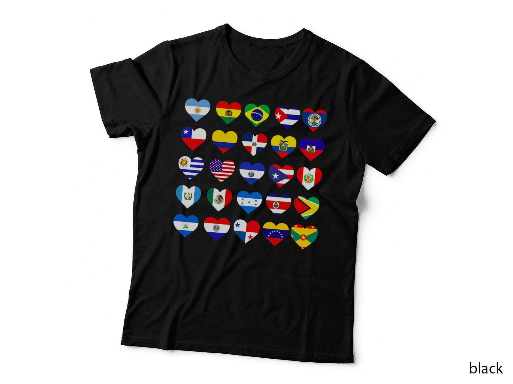 All Latin American Flags Countries Hispanic Heritage Month T-Shirt