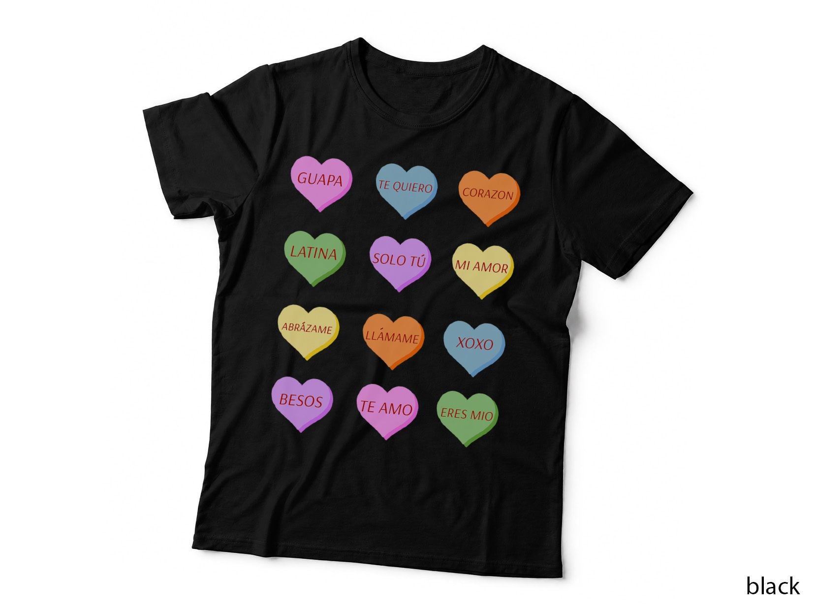 Cute Spanish Conversation Hearts Candy Language Love Culture T-Shirt