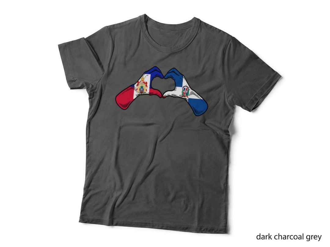 Dominican Haiti Heart Haitian Flag Heritage T-Shirt