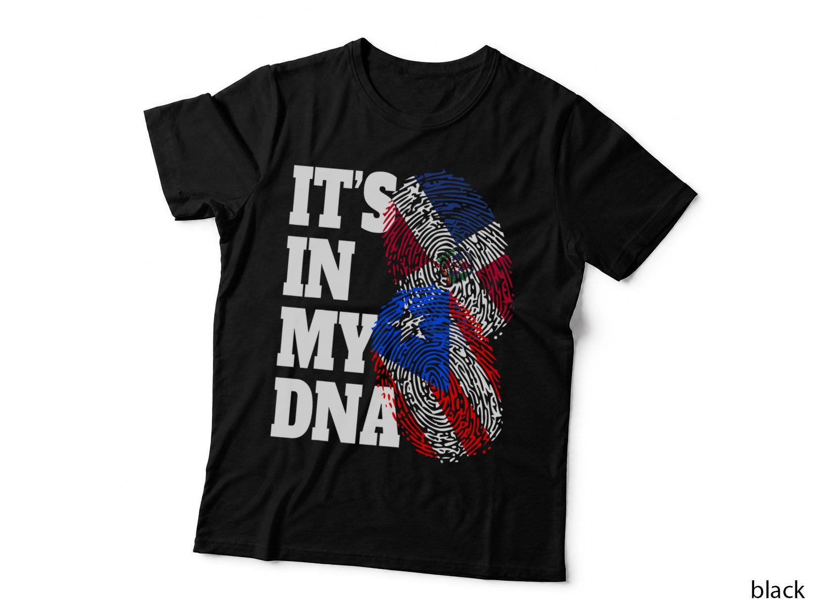 Dominican and Puerto It's in My DNA Heritage Flag T-Shirt