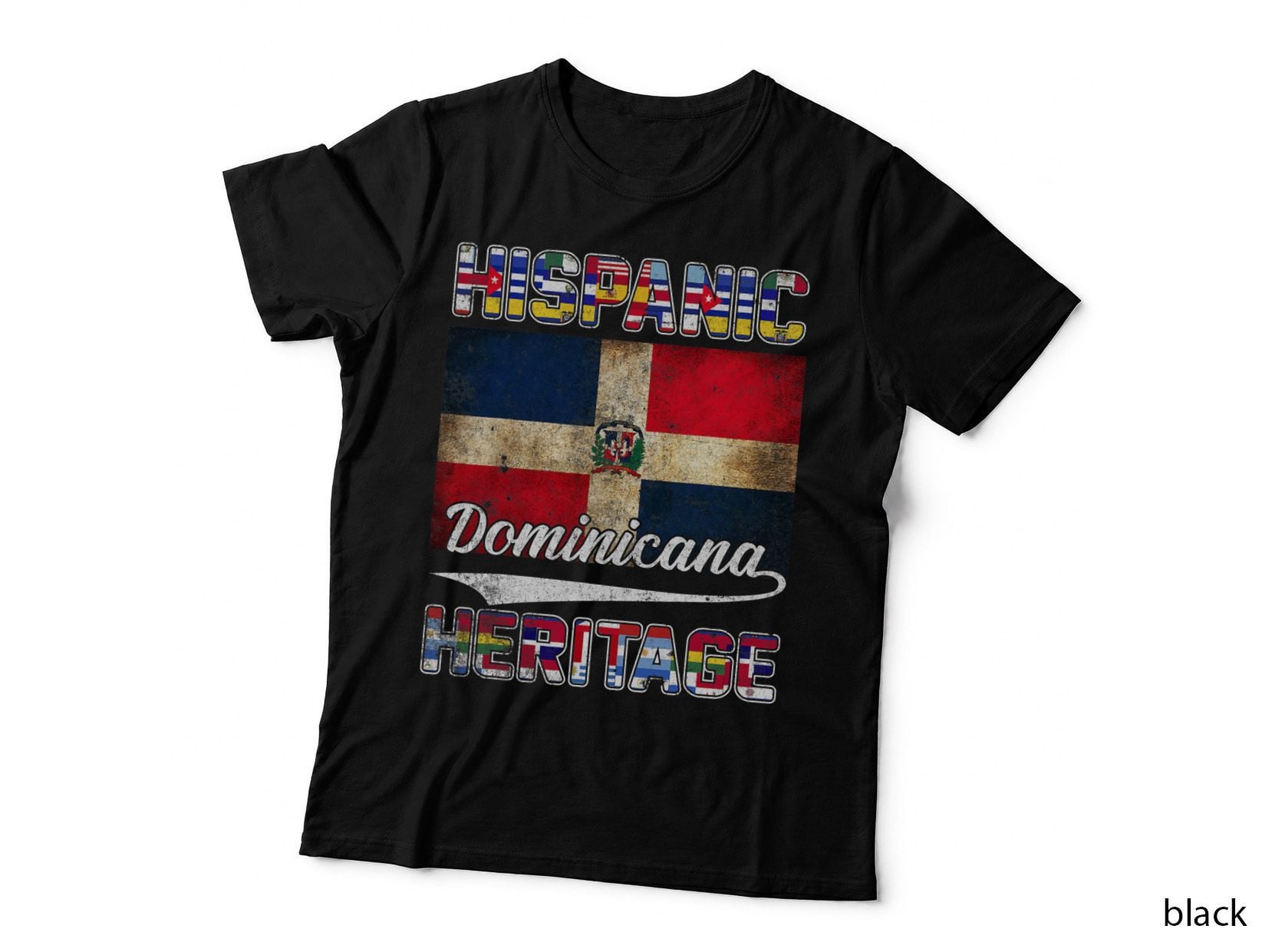 Dominicana Hispanic Heritage Month Dominican Republic Flag T-Shirt