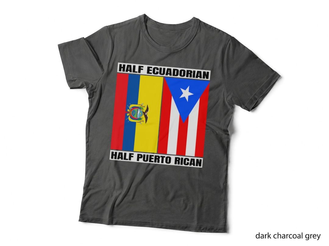 Ecuadorian & Puerto Rican Heritage Ecuador Puerto Rico Flag T-Shirt