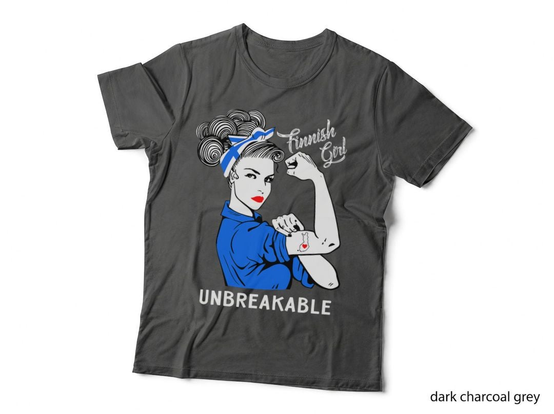 Finnish Girl Unbreakable T-Shirt Heritage Finland Flag Gift T-Shirt