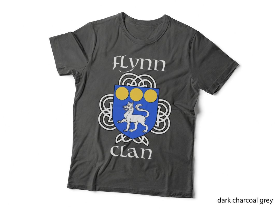 Flynn Family Crest Coat of Arms, Family Heritage, Custom, Genealogy Gift T-Shirt