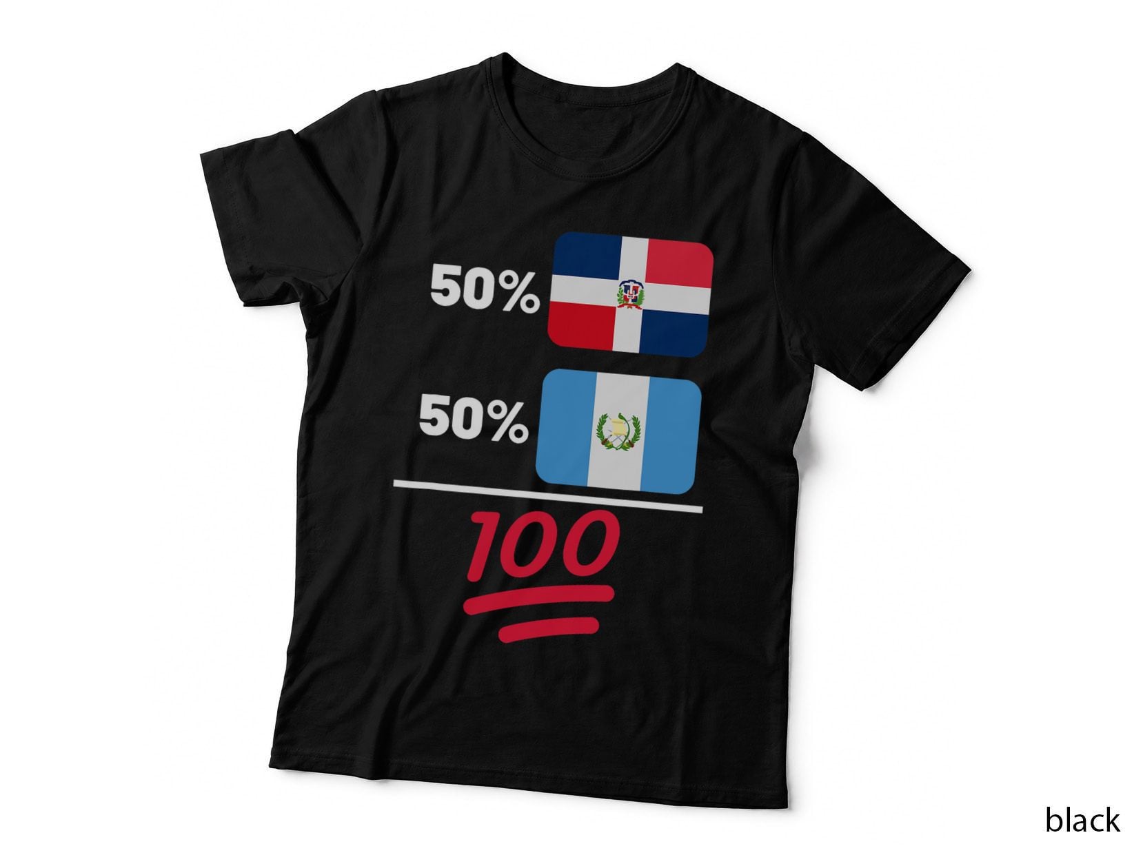 Guatemalan Plus Dominican Mix Flag Heritage T-Shirt