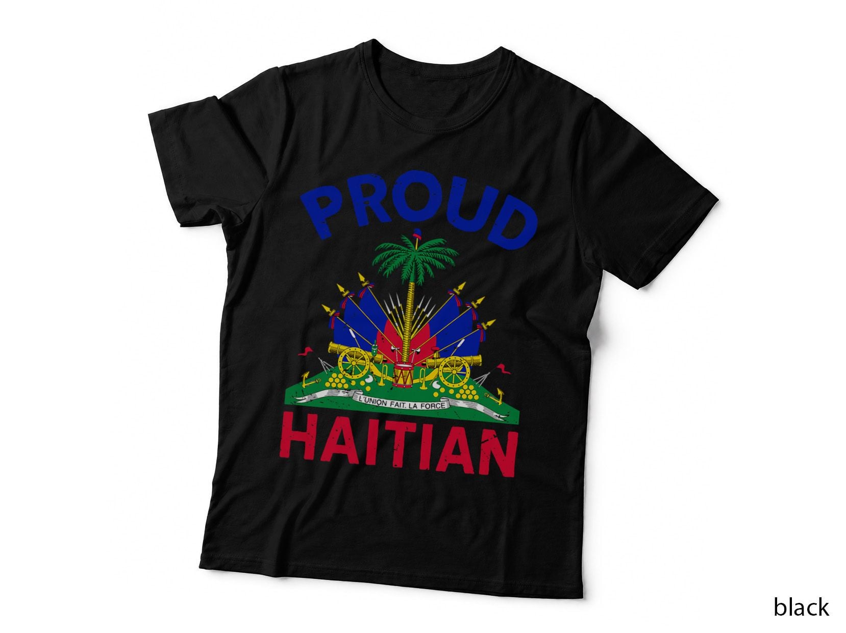 Haiti Coat of Arms T-Shirt, Patriotic Design, Proud Haitian Culture