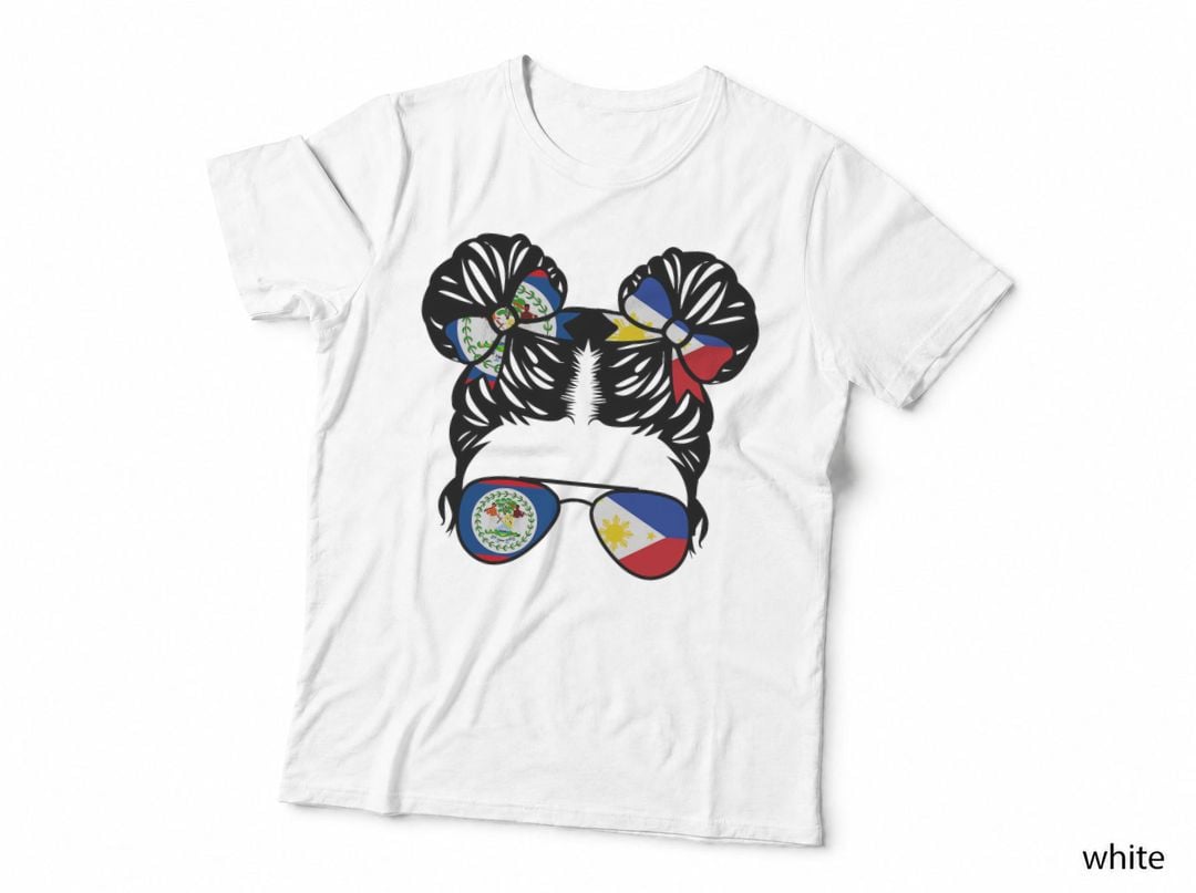 Half Belizean Half Filipino Girl Belize Kids Heritage T-Shirt