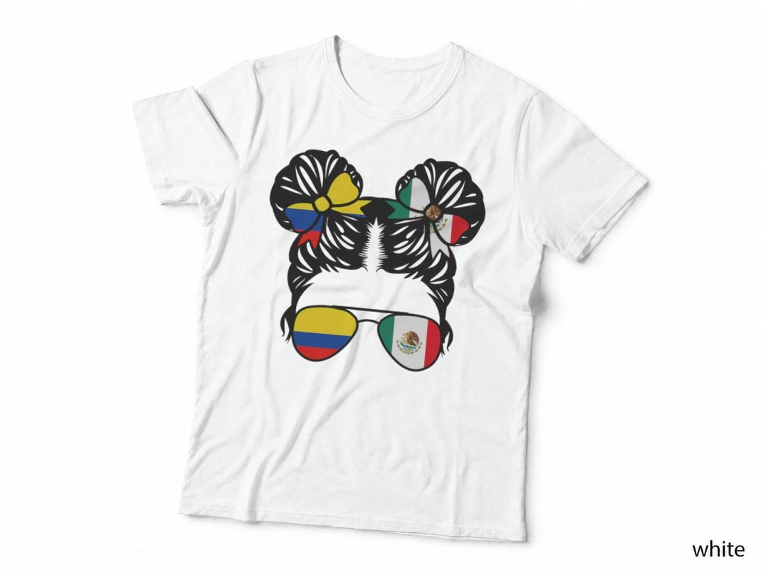 Half Colombian Half Mexican Girl Colombia Kids Heritage T-Shirt