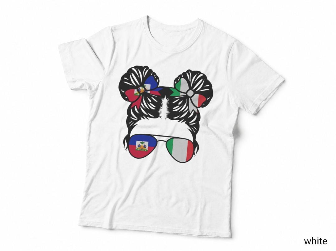 Half Haitian Half Italian Girl Haiti Kids Heritage T-Shirt