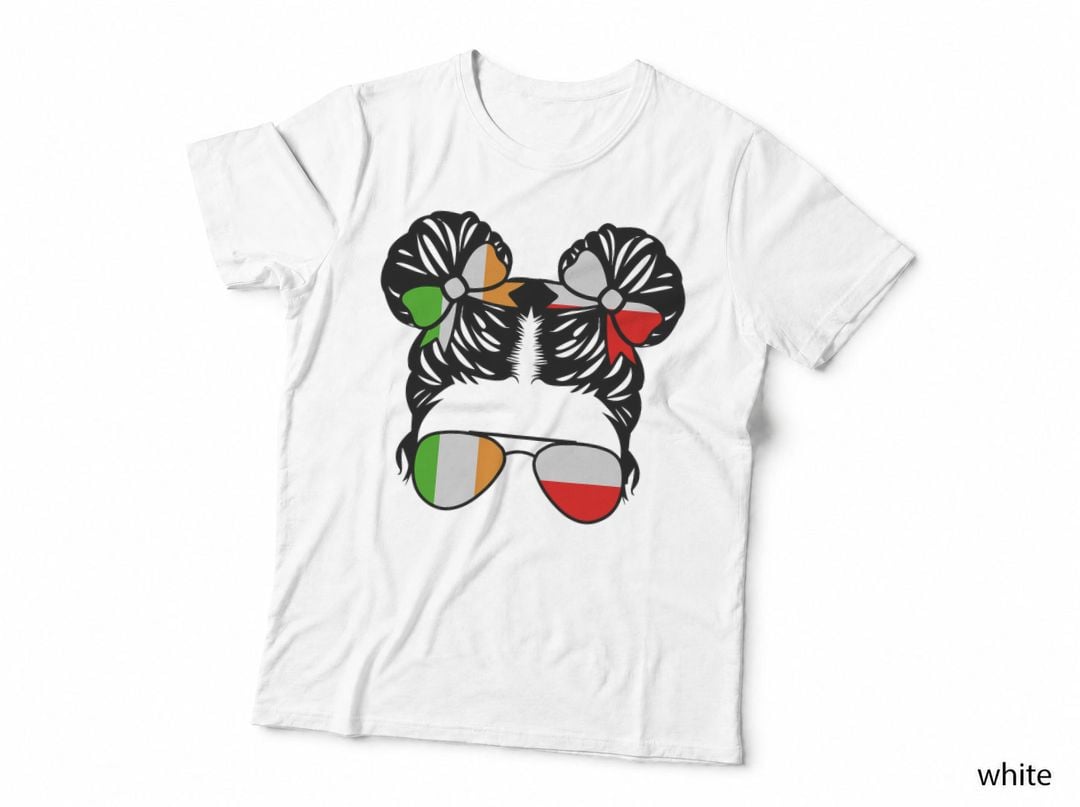 Half Irish Half Polish Girl Ireland Kids Heritage T-Shirt