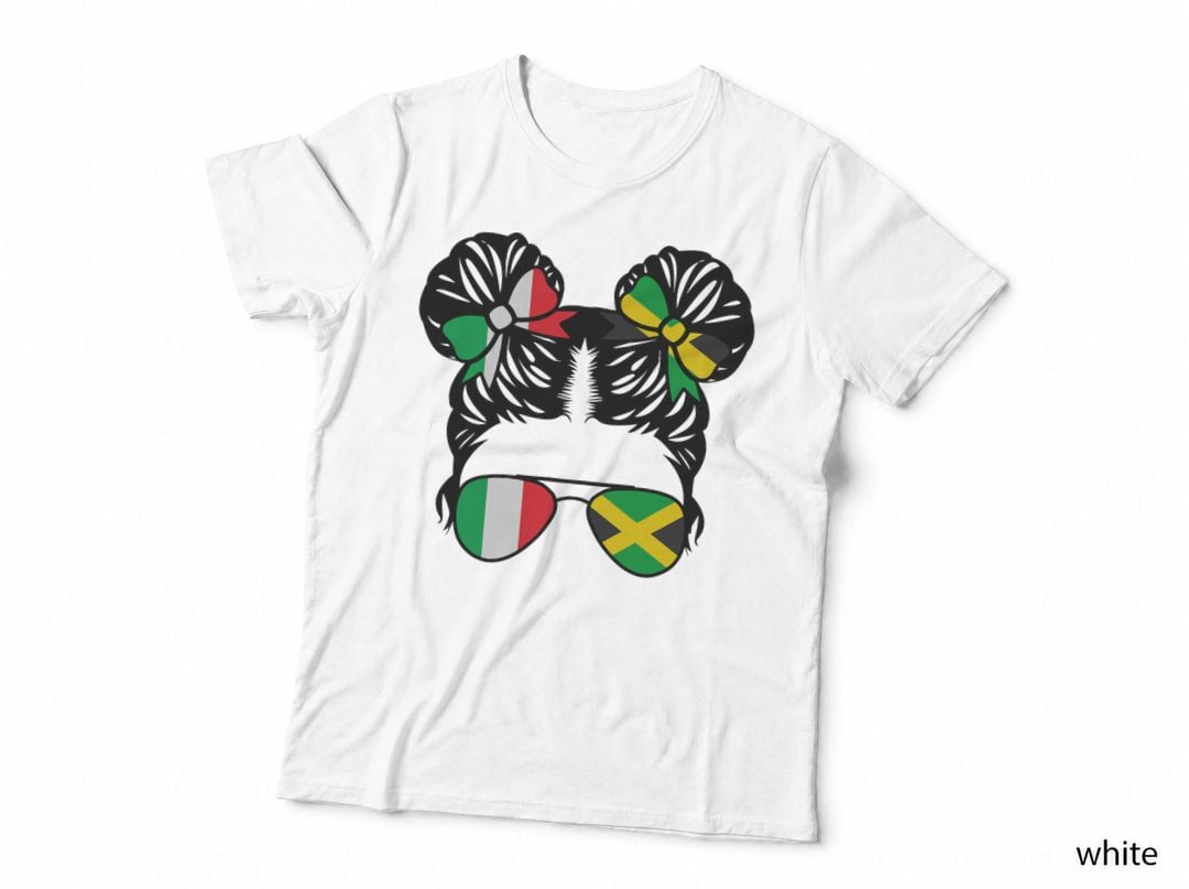 Half Italian Half Jamaican Girl Italy Kids Heritage T-Shirt