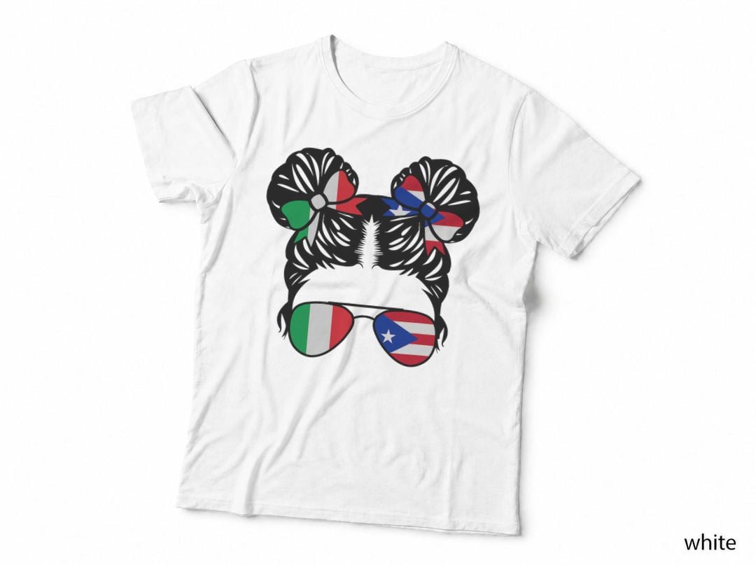 Half Italian Half Puerto Rican Girl Italy Kids Heritage T-Shirt