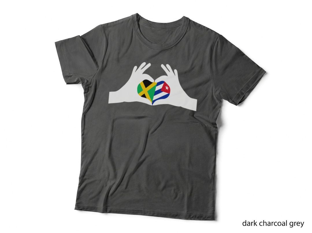 Half Jamaican Half Cuban Heritage Jamaica & Cuba Flag Cubano T-Shirt