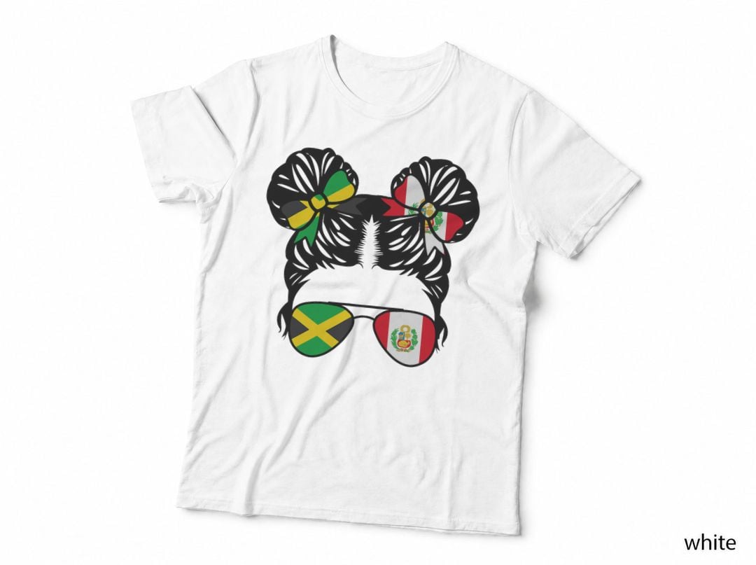 Half Jamaican Half Peruvian Girl Jamaica Kids Heritage T-Shirt
