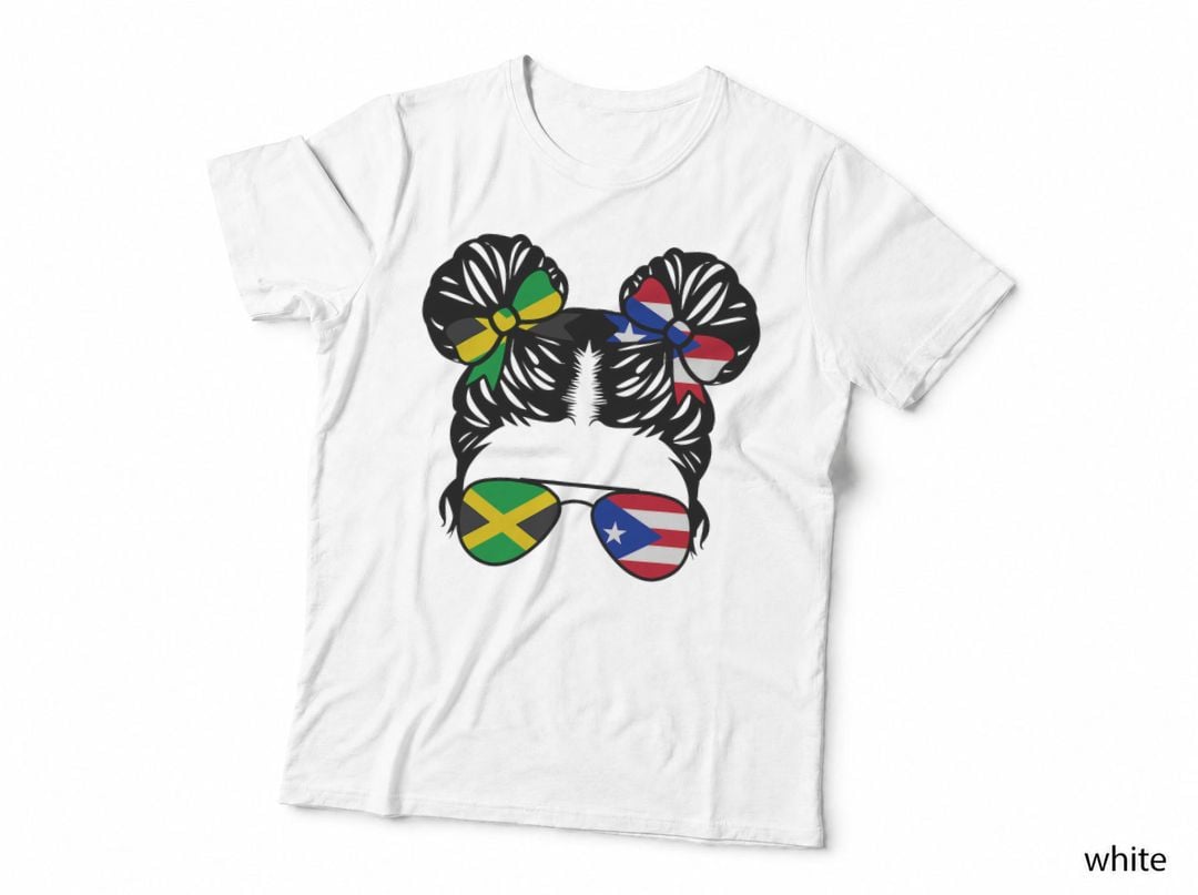 Half Jamaican Half Puerto Rican Girl Jamaica Kids Heritage T-Shirt