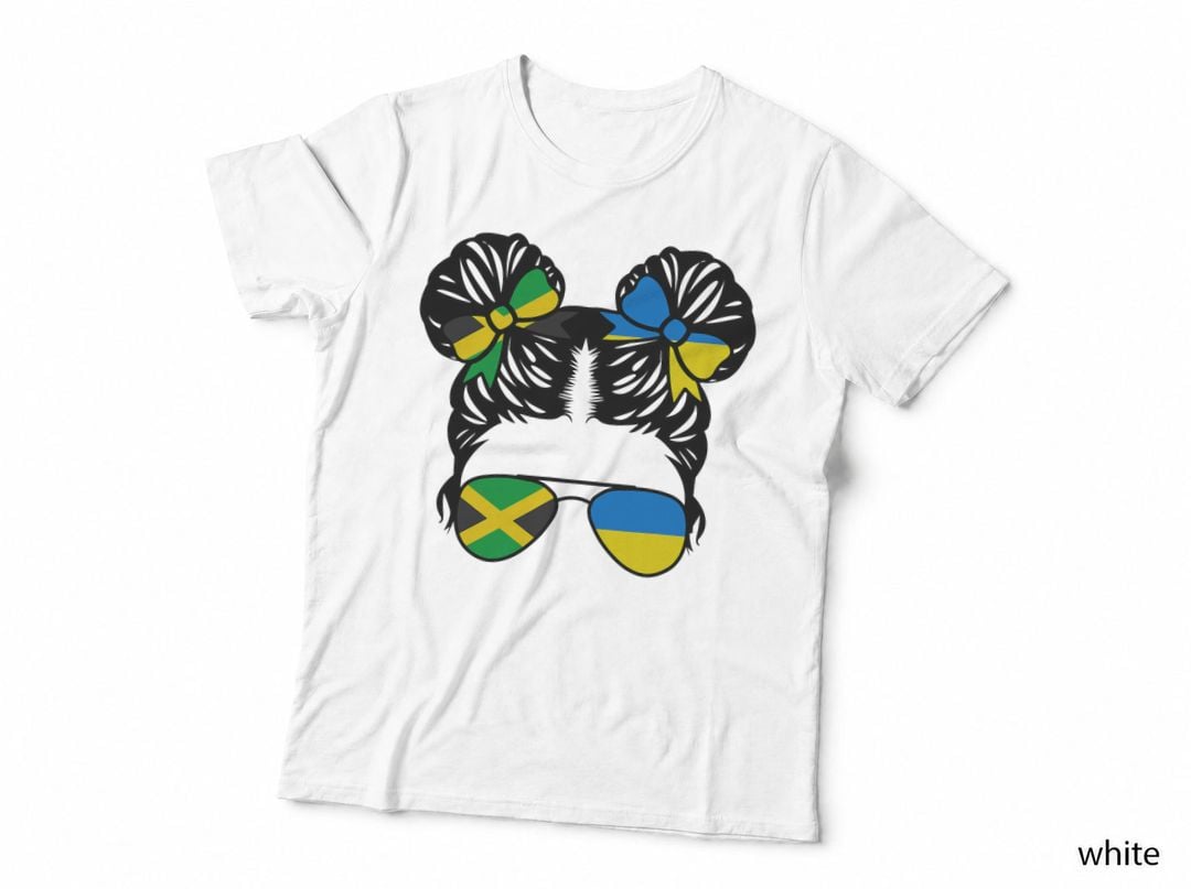Half Jamaican Half Ukrainian Girl Jamaica Kids Heritage T-Shirt