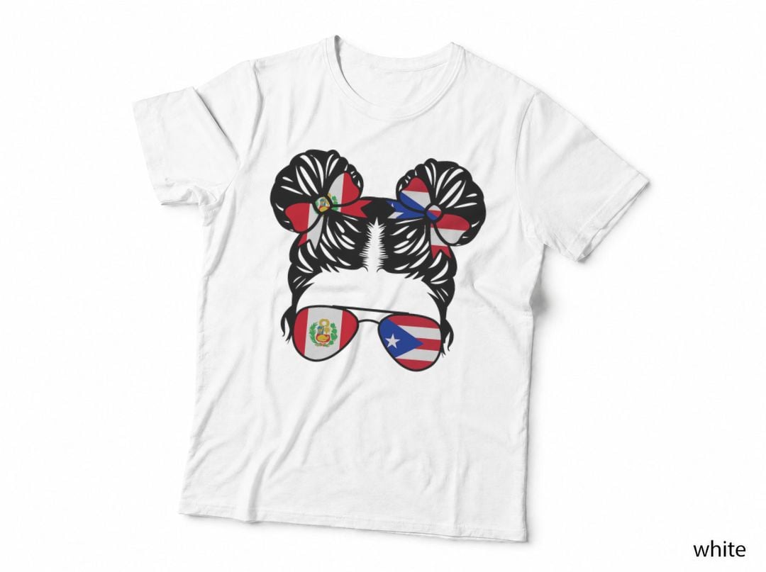 Half Peruvian Half Puerto Rican Girl Peru Kids Heritage T-Shirt
