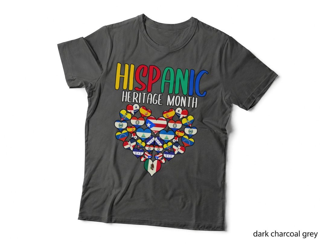 Hispanic Heritage Month All Countries Flags Heart T-Shirt