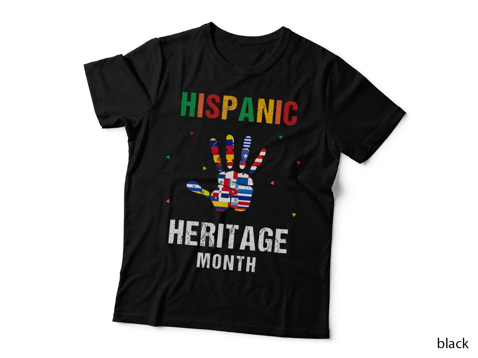 Hispanic Heritage Month Hands Latino Country Flags T-Shirt