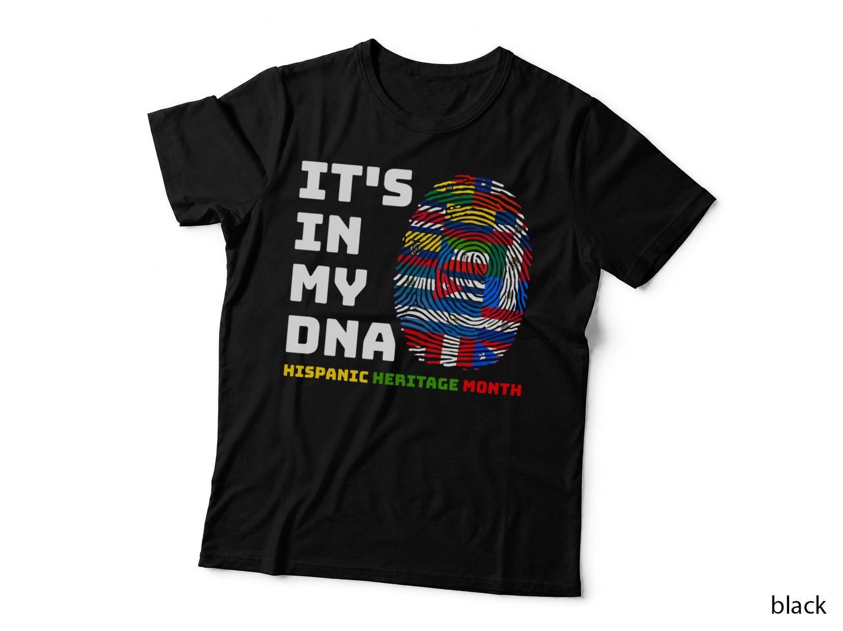 Hispanic Heritage Month It's in My DNA Latino Fingerprint T-Shirt