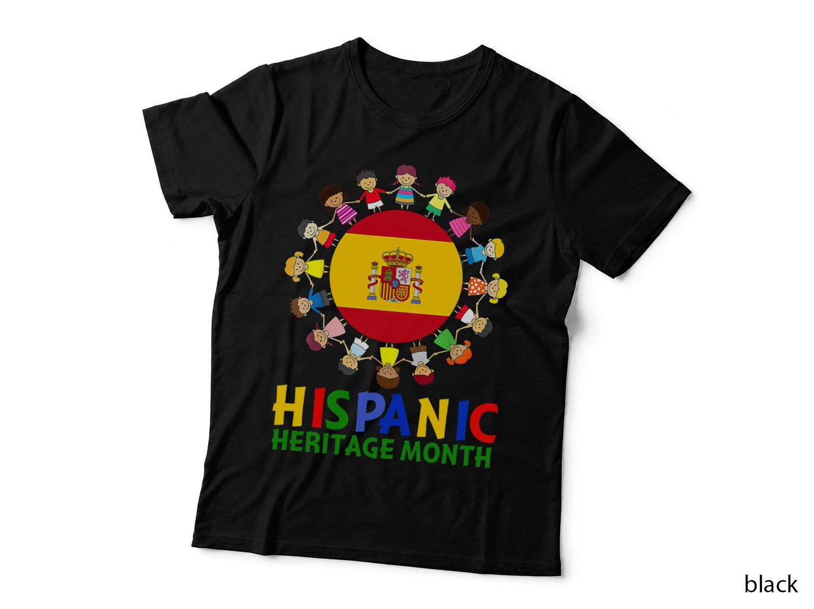 Hispanic Heritage Month Spain Kids Boys Girls T-Shirt