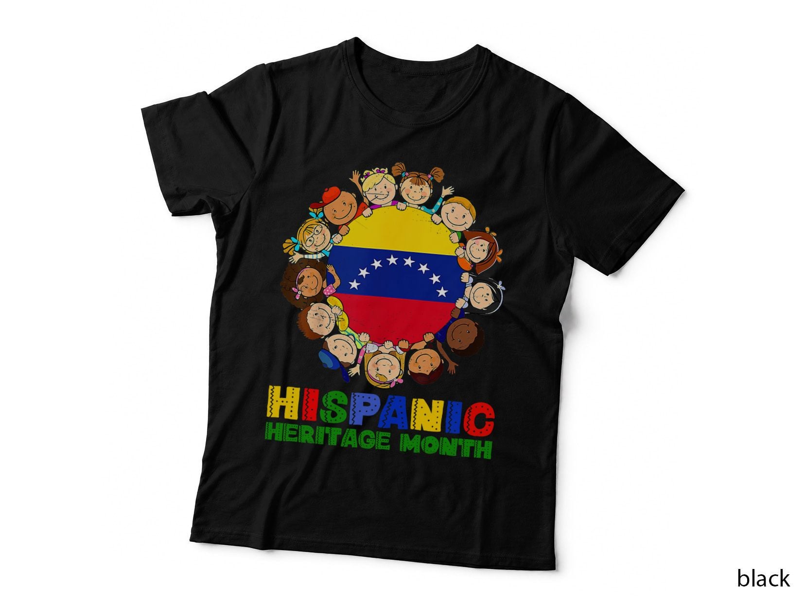 Hispanic Heritage Month Venezuela Kids Boys Girls T-Shirt